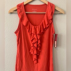 NWT Orange Merona Sleevess top XS